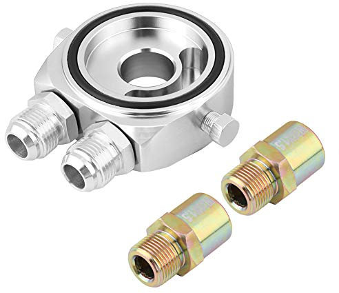 Aramox Adattatore Sandwich Filtro Olio M20 x 1,5, Kit Radiatore Olio in Alluminio, 1/8 NPT