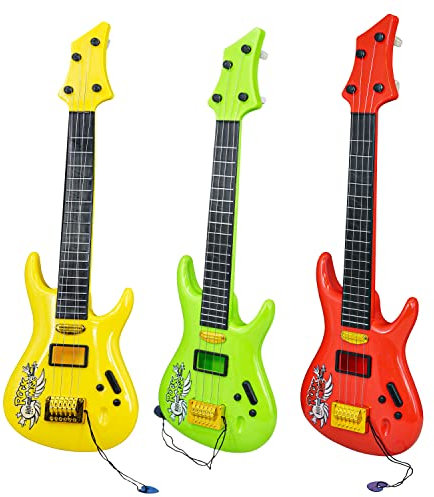 19 Kids Acoustic Rock Guitar Toy Musical Instrument with Guitar Pick & Spare String