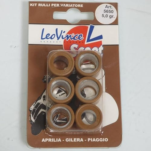 Galet rouleau de variateur Leovince compatible avec Scooter Suzuki 125 Burgman 2007 à 2020 20x17 5Grs