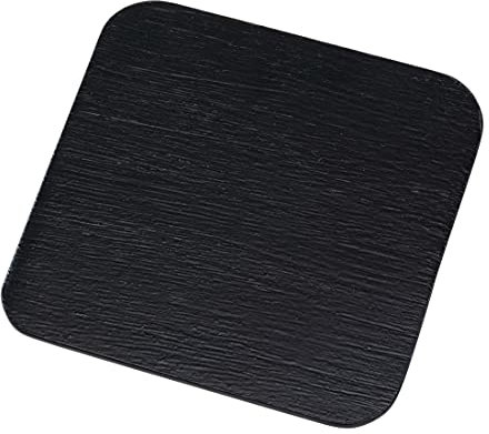 NKlaus Kerzenteller Aluminium schwarz 10x10 cm Untersetzer Kerzenhalter Tischdekoration Gebürstet - Design 10397