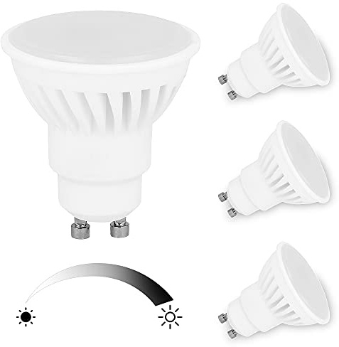 LED line Dimmerabile lampadine GU10, 1250lm, 230V, 10W (equivalente 120W lampadina alogena) 120°Angle, confezione da 3 (bianco neutro), dimmerabili