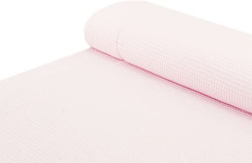 Baumwolle Waffelpique Waffelstoff Waffel einfarbig babyrosa - Meterware ab 25 cm x 150 cm - Stoff zum Nähen