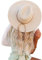 MANBEIYA Stroh Sonnenhut für Frauen, Damen Sonnenhut Faltbarer Floppy-Strohhut mit breiter Krempe und schöner Schleife, Summer Beach Outdoor-Hut UV-Schutz UPF 50-Hut (Beige)