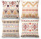 Kissenbezüge Weiß Ethno 40 x 40 cm Baumwolle Leinen Dekorative Boho Raumdeko Vintage Quadratische Geometrie für Couch Wohnzimmer Kissen Bett Draussen Heimdeko 4er Set