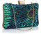 Gelory Pfauen-Clutch-Tasche für Damen, Polyester, Vintage-Pailletten-Handtaschen, glitzernd, grüne Clutch-Tasche, Damentasche für Hochzeit, Abend, Party, Cocktail, Malachitgrün, Einheitsgröße