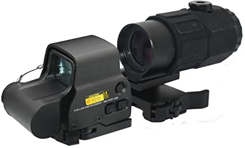 558 + G45 sikt, 558 grön och röd prick reflexomfattning och G45 5X förstoringsglaskombo, optisk holografisk hybridsikt med G45-förstoringsglas, snabbfrigörande rollover-multiplikator, för 20 mm