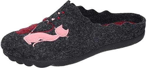 Manitu Damen 320170-01 Slipper, Schwarz, 40 EU, Schwarz, 41 EU