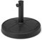 RELAX4LIFE Pied de Parasol Rond en Résine, Base de Parasol Antique φ 45 CM avec Tube en Métal, Support de Parasol pour Poteaux de 38/48 MM, pour Terrasse Jardin Piscine Patio (Noir | D45 x H35 cm)