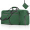 Vomgomfom 65L Reisetasche mit Schuhfach, Große Falttasche für Camping, Reisen, Fitness, Dunkelgrün