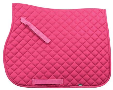Tapis de selle de saut Tecno simple, doux et résistant, indispensable pour protéger le cheval des traumatismes et chocs excessifs, sobre et élégant (Full, Rose)