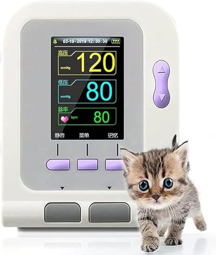 YUNYHAO Veterinary Equipment, Digital Pet Cat/Dog Blood Pressure Monitor, Pet Animal Care, Upper Arm Blood Pressure Monitor 3 Mode 3 Cuff Electronic Blood Pressure Monitor