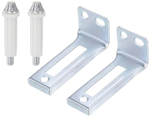 sourcing map Lot de 2 ensembles de quincaillerie de porte à deux volets, pivot inférieur avec plaque en métal, kit de quincaillerie pour porte de poche pliante, porte accordéon, porte de grange
