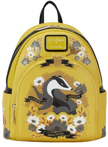 Loungefly Backpacks Warner Brothers Harry Potter Hufflepuff House Tattoo Mini Rucksack Gelb, gelb, Einheitsgröße, Modernes Design