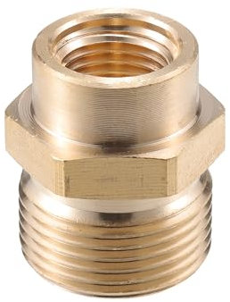 VekAuto Connecteur pour Nettoyeur Haute Pression, Adaptateur en Laiton à Vis G1/4 vers M22x1.5 Mâle et Femelle, Universel pour Nettoyeur Haute Pression, Ton Cuivre en Laiton