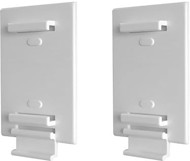 Estika Klebehalter für Klemmfix Doppelrollo, Weiß, 2 Stück - Set, kleben, Klebeträger, Doppel Rollo Halterung, für Duo-Rollo,
