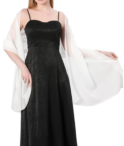 ihreesy Damen Seidiger Satin Tücher und Wraps, Damen-Stola Schal Leichte Schals Umschlagtücher Party Schals für Abendzeremonien Hochzeitsfeiern Muttertags- oder Valentinstagsgeschenk,Creme