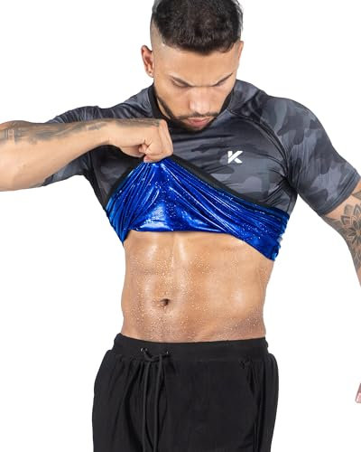 Kewlioo Herren Mnhtt XL Saunaanzüge, Grau Camo