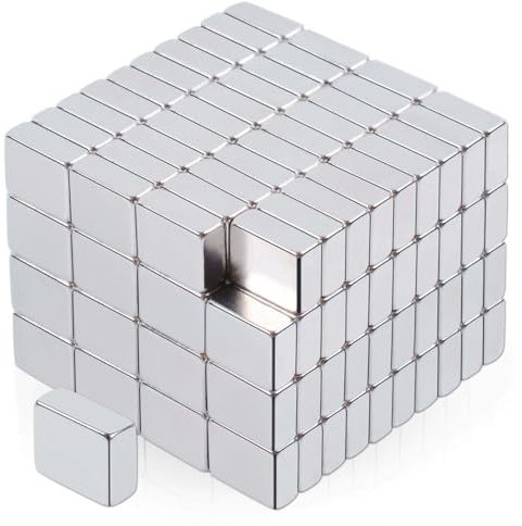 150 Stück Kleine Magnete Stark, Neodym Magnete Extra Stark, 5mm x 4mm x 2mm Mini Stark Magnete, Rechteckig Magnete Set für Magnettafel, Small Whiteboard Magnete zum Basteln, Fotos, Magnete Kühlschrank