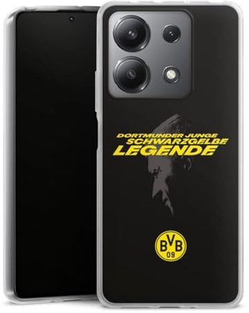 DeinDesign Silikon Hülle kompatibel mit Xiaomi Redmi Note 13 5G Case transparent Handyhülle Marco Reus Borussia Dortmund BVB