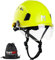 Mustbau Elmetto rigido di sicurezza da arrampicata con visiera trasparente e sottogola 53-63 cm, ideale per costruttori e lavori in altezza, EN12492
