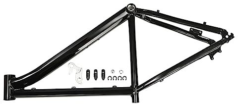 VonVVer 26 Zoll Fahrrad Rahmen - Kohlefaser Fahrradrahmen aus Aluminiumlegierung Mountainbike-Rahmen Scheibenbremse Mountainbike Straßenfahrrad Neigung Hartschwanz Rahmen (Schwarz)