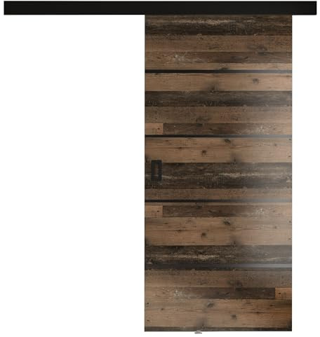KIER FURNITURE Türen Werdi Plus Moderne Schiebetüren - Wandschiebetür - Universal Links und Rechts - Metallschiebesystem - Robust, Haltbar - Stabil, Langlebig - 106x205x1,6cm