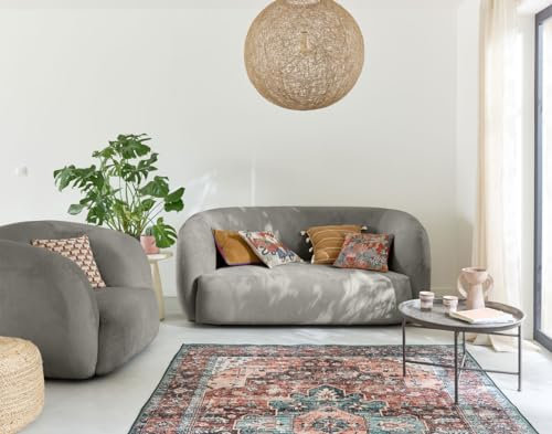 Lisa Design Ernee - 2-Sizter Sofa - aus Samt Grau