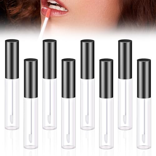 8 Stück Lipgloss Behälter 10ml Leere Lipgloss-Röhrchen Leere Lipgloss Behälter Mini Make Up Behälter Leere Kosmetik Lipgloss Nachfüllbare Lipgloss Behälter Transparentes Design Leicht zu Tragen