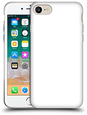 Head Case Designs Weiß Blockfarben Gelhülle [Militärischer Schutzgrad] Kompatibel Mit Apple iPhone 7/8 / SE 2020 & 2022 Und Kompatibel Mit MagSafe