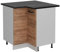 Vicco Eckunterschrank R-Line, Goldkraft Eiche, 75.6 cm AP Anthrazit