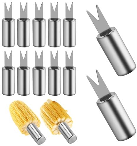12 Stück Edelstahl Maiskolben Halter Kinder Food Spieße Maiskolbenhalter Maiskolben Spieße Metall Mais Piekser Mais Spieße Mais Picks Maishalter Bbq Mais Halter Edelstahl Maiskolben Spieße Kinder