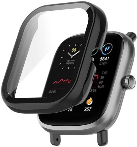 Custodia per Amazfit Bip U Pro/U, Difficile pc Case con Vetro Protettiva per Schermo, Anti-graffio, Anti-polver, Cover per Amazfit Pop Pro/Pop
