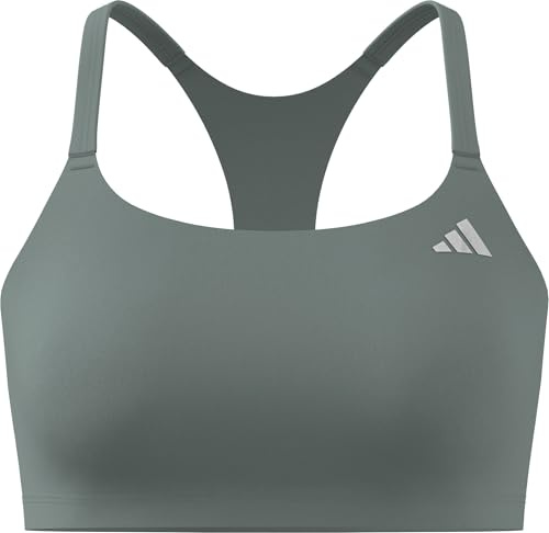 adidas Women's Optime Essentials Workout Light Support Bra, Wonder Sage, M