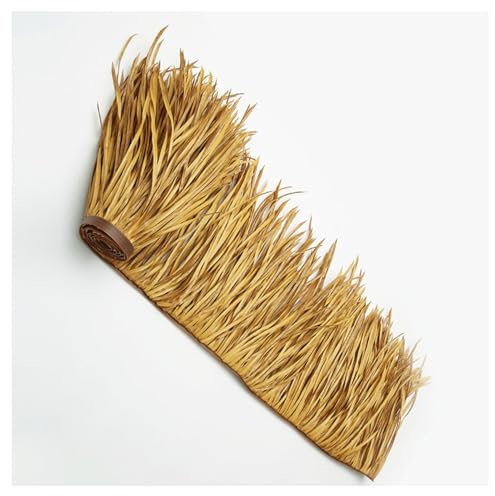 Toit De Paille En Herbe De Bar Tiki 50x100cm Rouleau De Chaume En Palmier Synthétique Pour Parasols, Toits De Cabanes, Abris De Jardin, Bars Extérieurs Style Tropical Pour Aménagements Extérieurs(0.5m