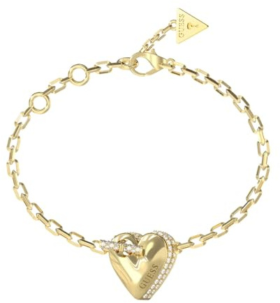 GUESS Damen-Armband Herz Goldfarben JUBB06074JWYGS
