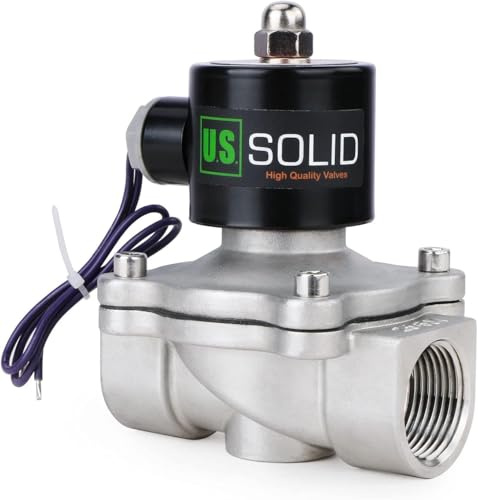 1 Stainless Steel Electric Solenoid Valve 12V DC G Thread N.C. Air Water Fuel VITON