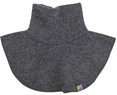 Joha Kinder Unisex Schlupf-Schal Rollkragen-Einsatz reine Merinowolle, Größe:4-6, Farbe:koks melange