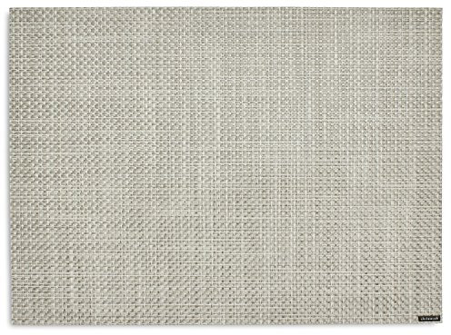 Chilewich Tischset Basketweave Rectangle White/Silver