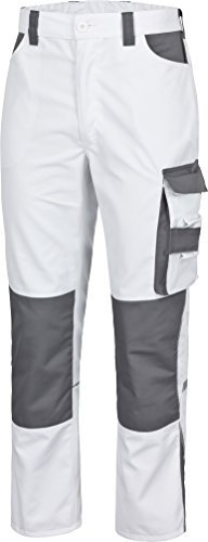 safetY&more Pantalon Professionnel Extreme Blanc/Gris, Taille M