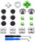 eXtremeRate Botones de Metal Magnético para ps4 Control Botón de Dirección Dpad de Aluminio Botones Ajustables Kit de Reparación Teclas de Repuesto para ps4 Slim Pro Mando(31 en 1)