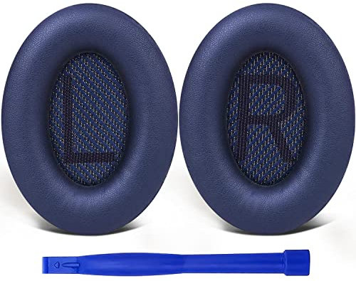 SoloWIT Professional Earpads Cushions for Bose QuietComfort 35 (QC35) and Quiet Comfort 35 II (QC35 II) Over-ear Headphones, Ear Pads Replacement with Softer Leather, Noise Isolation Foam