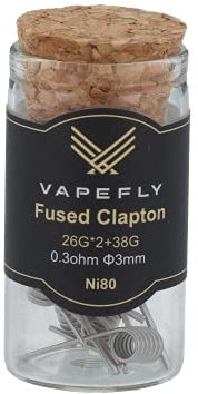 Vapefly Fused Clapton Ni80 Prebuilt Coil für e-Zigarette, 0,3 Ohm, 6 Stück