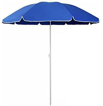 Unibos Outdoor Garden Beach Pool Patio 1.6m Blue Sun Shelter Protection Umbrella