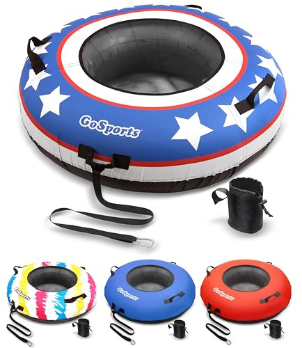 GoSports 111,8 cm robuste Flussröhre mit Premium-Leinenabdeckung – handelsübliche Flussröhre – Sterne und Streifen