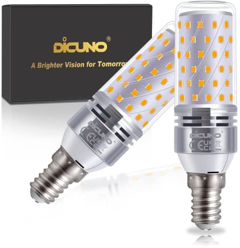 DiCUNO E14 LED Bulb 10W, E14 Small Edison Screw Light Bulbs, Warm White 2700K, 130W Incandescent Equivalent, 1350LM Non-Dimmable, 230V, SES Corn Light for Home Lighting, Pack of 2