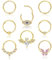 Kakonia 8 Stück 16G Septum Piercing 316L Edelstahl Nasenpiercing Ring für Damen Frauen Cartilage Earrings Hoop Helix Rook Daith Piercing Septum Rings Septum Schmuck 8mm 10mm