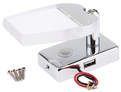 EDVENA RV Lampe de Lecture 12V - Interrupteur tactile dimmable, USB Caravane Light Light, 3W