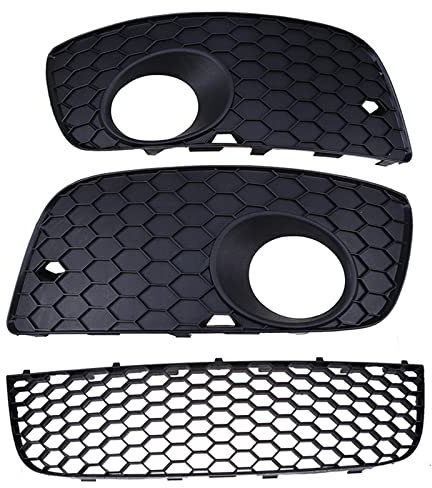 FREAZE 1 Juego de Luces antiniebla for Coche, Centro de Parachoques Delantero, Rejilla Derecha Izquierda, Parrillas de Carreras for VW Jetta/Bora/Golf Mk5 GTI 2004-2010