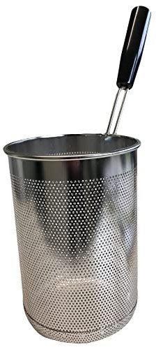 FBR0279 - CESTINO CUOCIPASTA PROFESSIONALE 1/6 ROTONDO DIAM. 153 X ALT. 215 MM IN ACCIAIO INOSSIDABILE AISI 304 MADE IN ITALY CESTELLO CUOCI PASTA INOX GN 1/6