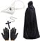 Steampunk Plague Doctor Halloween Mask - Retro Leather Long Nose Bird Beak Mask for Men & Women (White)
